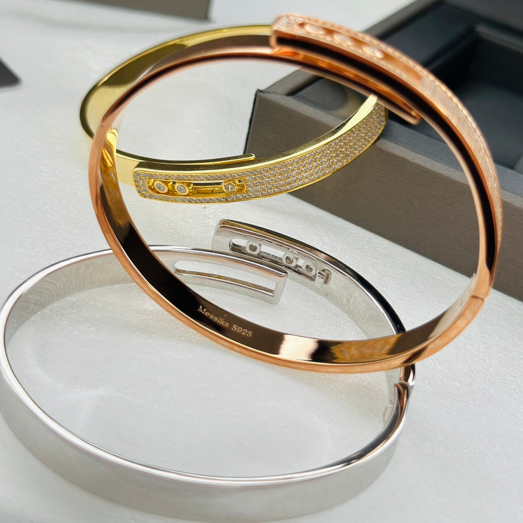 [Loco]Move Noa Rose Gold Pavé Diamond Bangle Bracelet