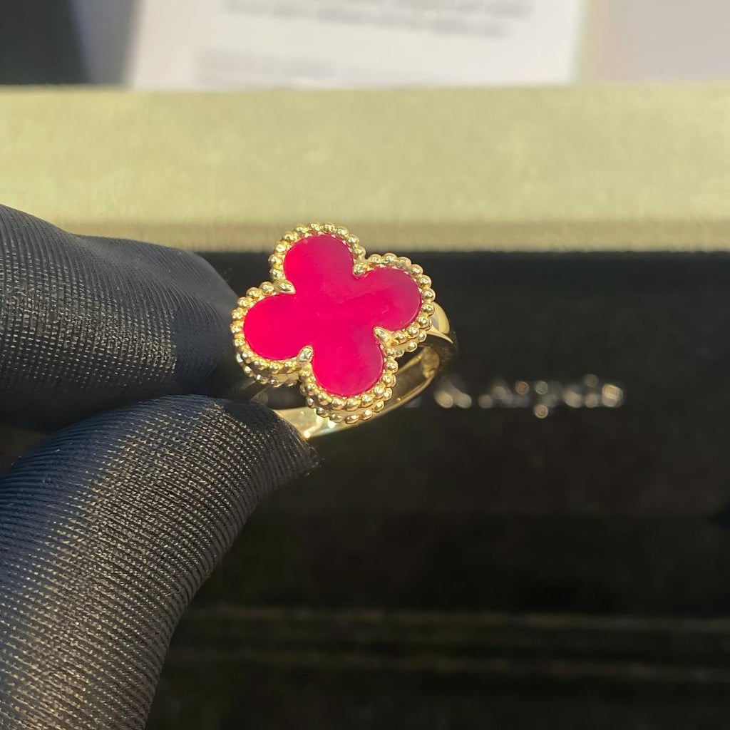 [Loco]NEW CLOVER PINK ENAMEL RINGS