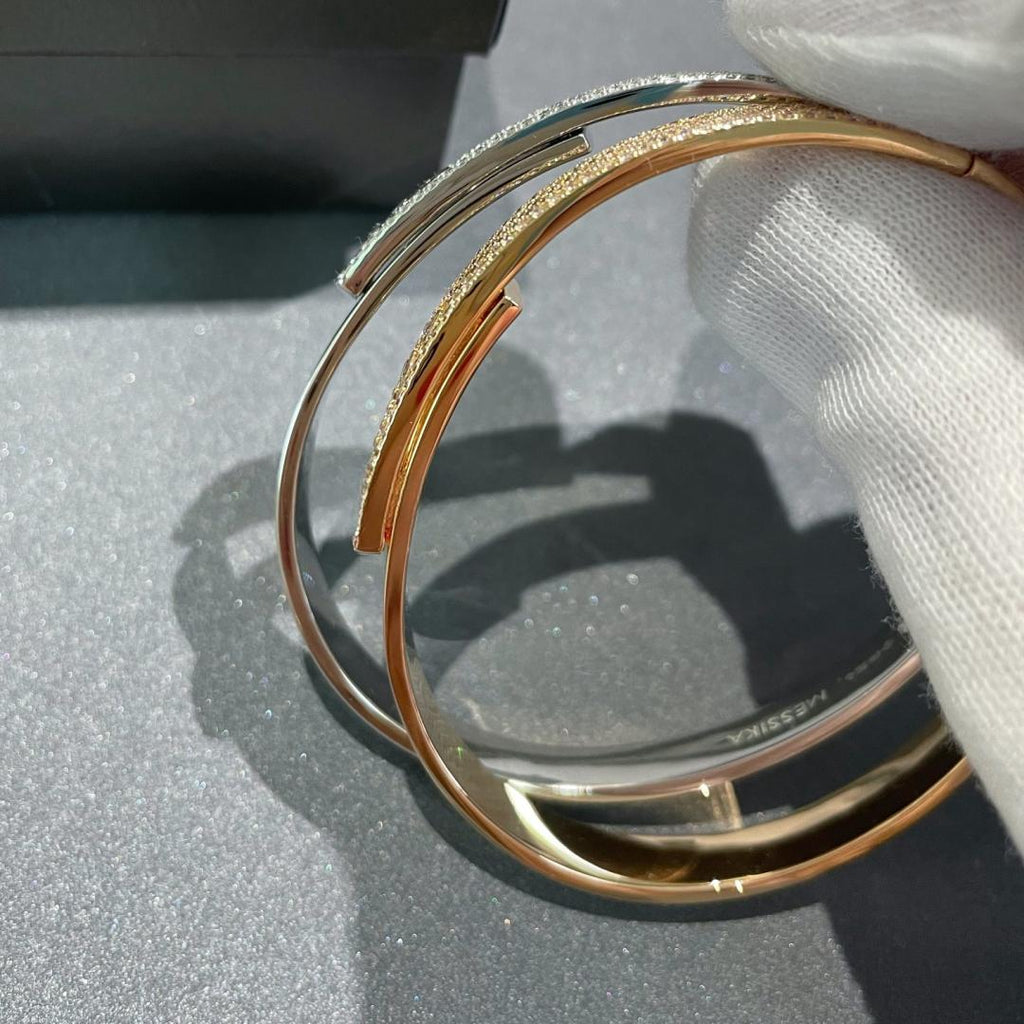 [Loco]Move Noa Rose Gold Pavé Diamond Bangle Bracelet