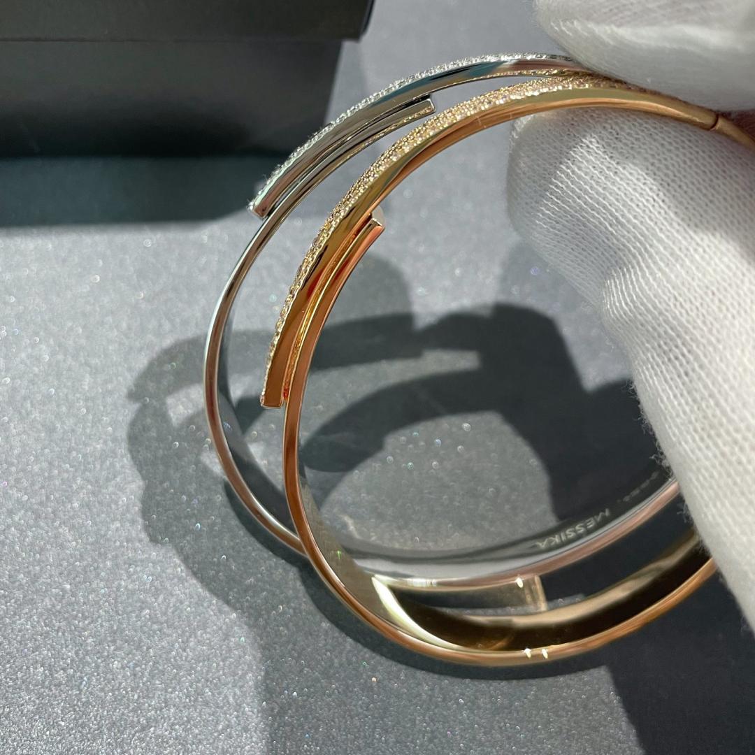 [Loco]Move Noa Rose Gold Pavé Diamond Bangle Bracelet