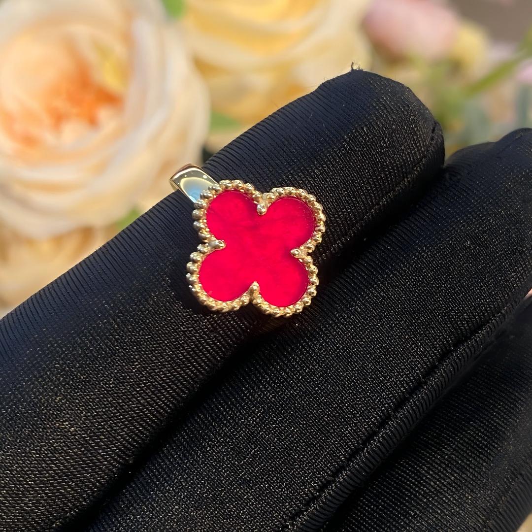 [Loco]NEW CLOVER PINK ENAMEL RINGS