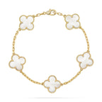 [Loco]New CLOVER WHITE PEARL MOP 5 MOTIF BRACELET COLLECTION
