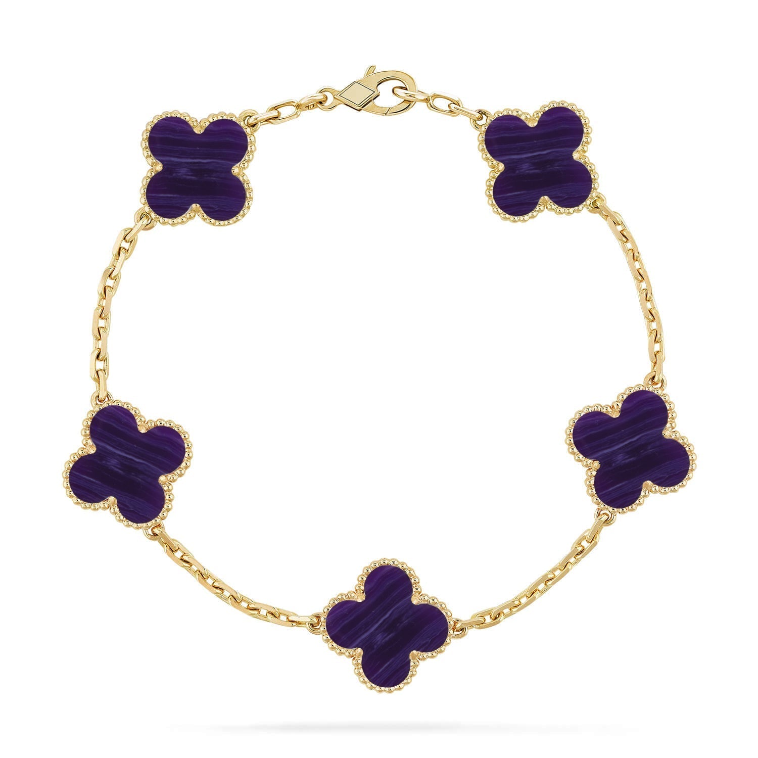 [Loco]New CLOVER 5 MOTIF PURPLE STRIPES BRACELET COLLECTION
