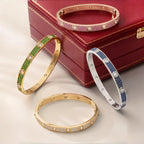 [Loco JURI]2026 PAVE GEMSTONE LOVE BRACELET 6.1MM 10 DIAMONDS