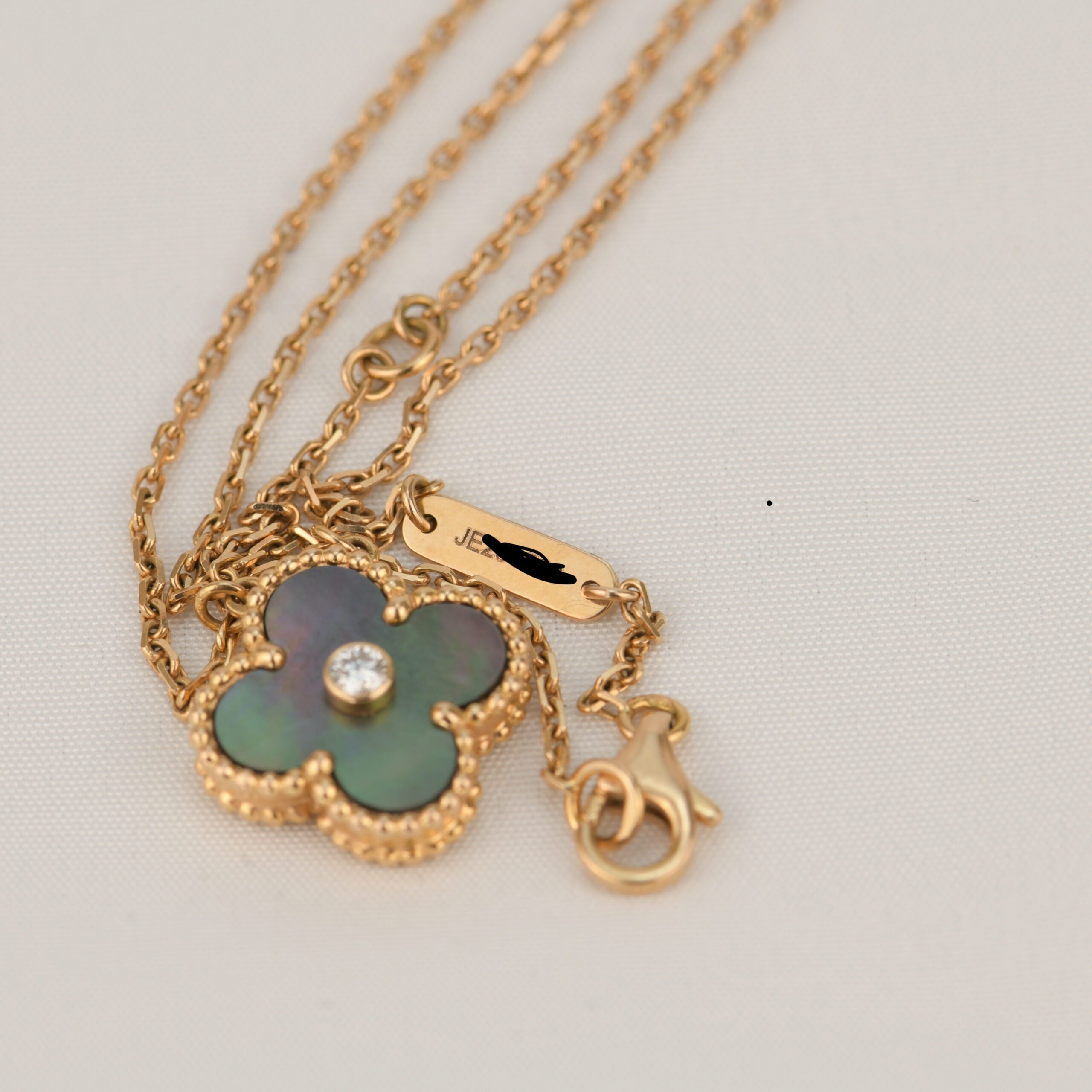 ¡®Loco¡¯CLOVER 15MM DIAMOND AND MOTHER-OF-GREY NECKLACE
