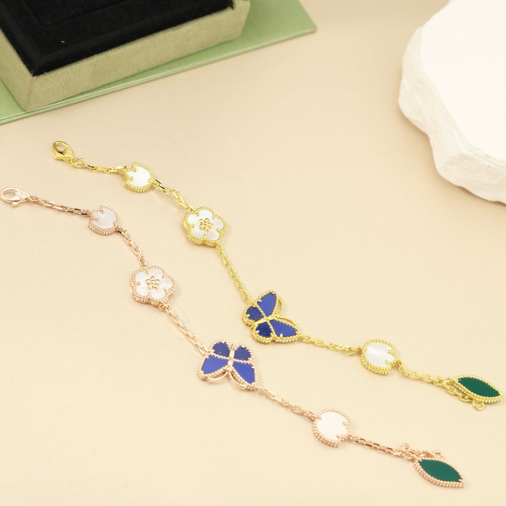 [Loco JURI]LUCKY SPRING BUTTERFLY 5 MOTIF BRACELET