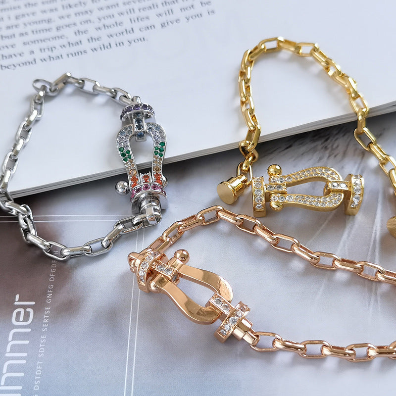 ¡®Loco¡¯FORCE LARGE HORSESHOE CLASP  METAL BRACELET