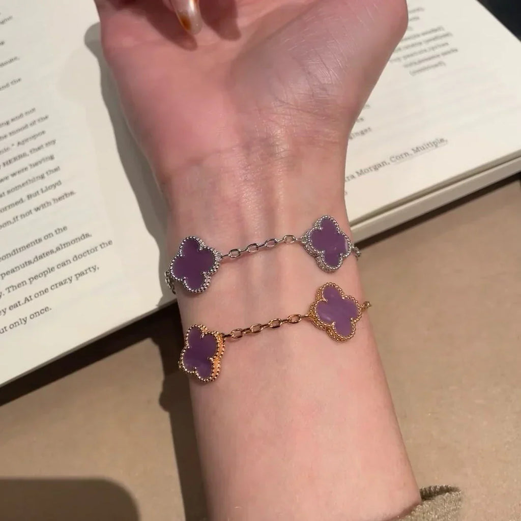 [Loco]New  CLOVER 5 MOTIF VIOLET BRACELET COLLECTION