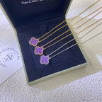 ¡®Loco¡¯CLOVER 15MM  PURPLE VIOLET NECKLACE