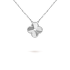 ¡®Loco¡¯CLOVER 15MM LASER NECKLACE SILVER