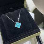 ¡®Loco¡¯CLOVER 15MM DIAMOND SVRES PORCELAIN  NECKLACE SILVER