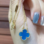 ¡®Loco¡¯CLOVER 15MM BLUE AGATE NECKLACE