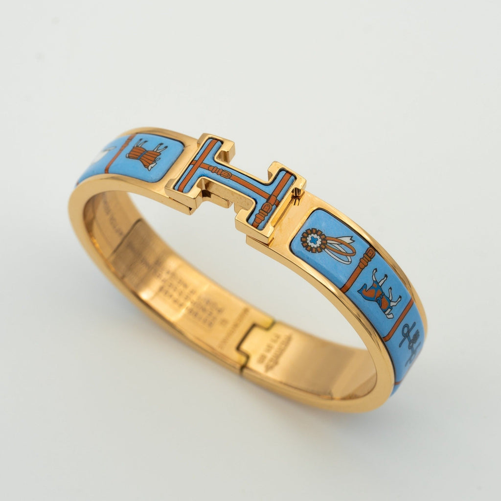 ¡®Loco¡¯H PINK GOLD BRACELET BLUE CERAMIC
