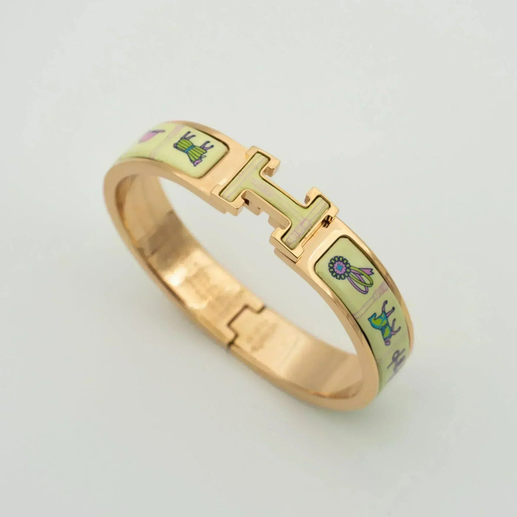 ¡®Loco¡¯H PINK GOLD BRACELET CREAM CERAMIC