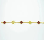 [Loco]New  CLOVER 5 MOTIF RED CORNELIAN BRACELET COLLECTION