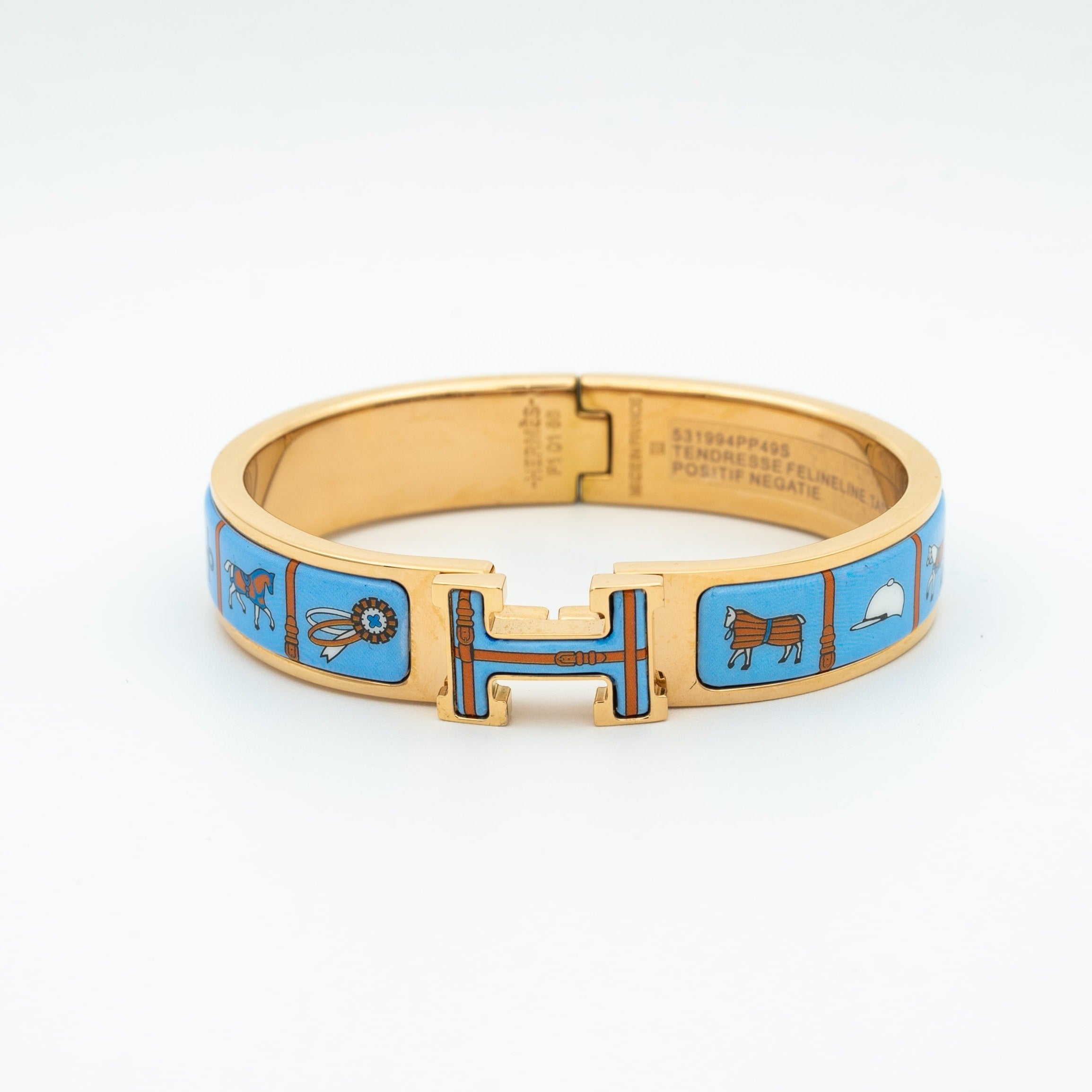 ¡®Loco¡¯H PINK GOLD BRACELET BLUE CERAMIC