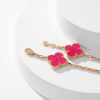 [Loco]NEW CLOVER 10 MOTIFS PINK ENAMEL NECKLACE