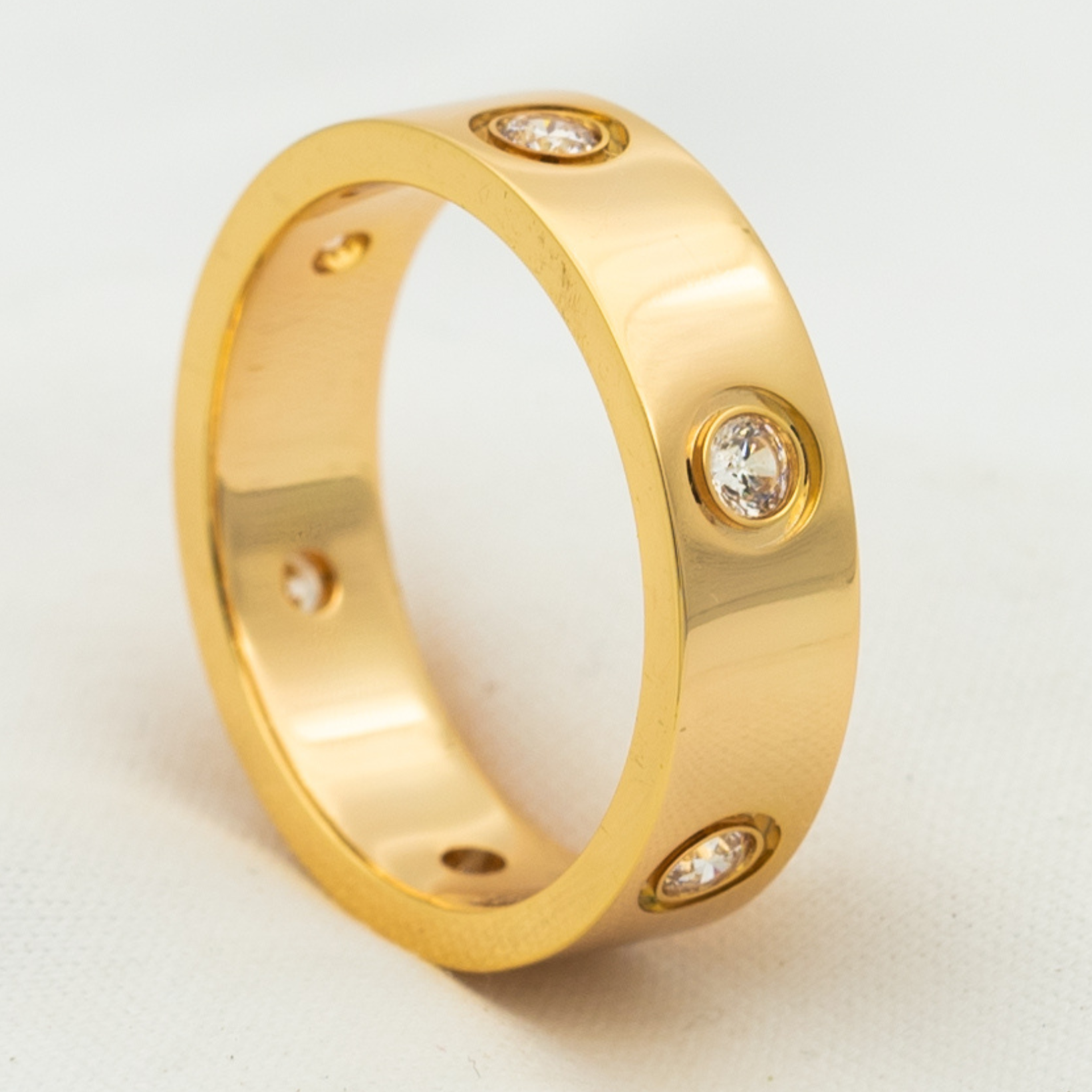 ¡®Loco¡¯LOVE RING 5.5MM 6 DIAMONDS PINK GOLD