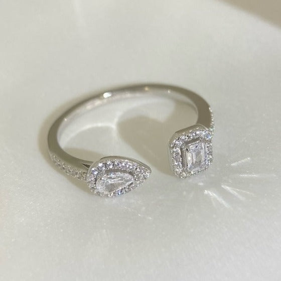 [Loco]MY TWIN TOI & MOI SILVER DIAMOND RING