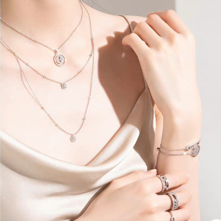 [Loco]LUCKY MOVER PM PAVED NECKLACE