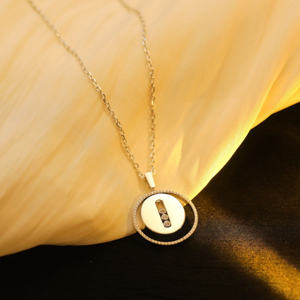 [Loco]LUCKY MOVE MM SILVER DIAMOND NECKLACE