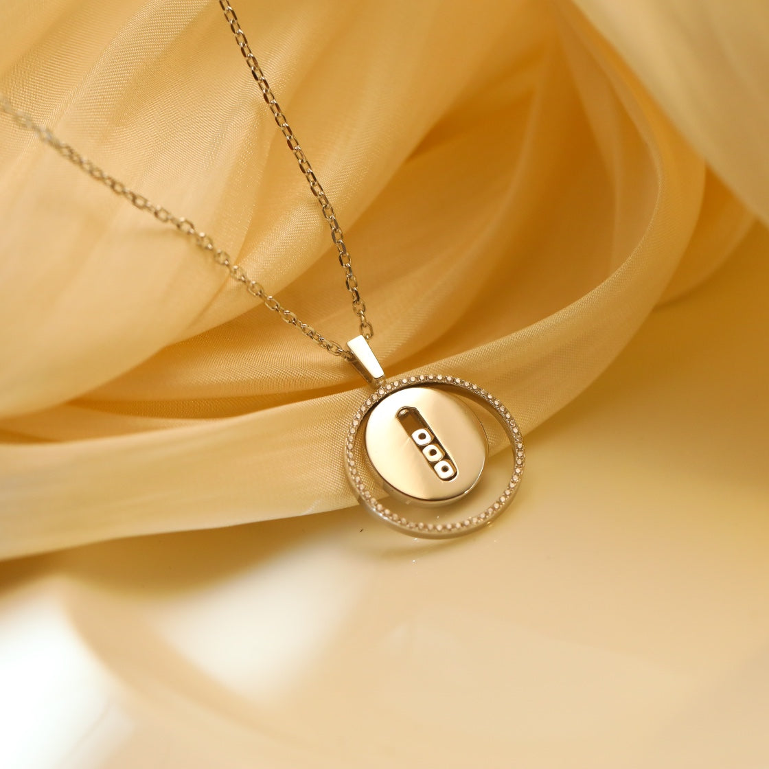 [Loco]LUCKY MOVE MM SILVER DIAMOND NECKLACE
