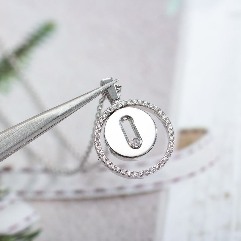 [Loco]LUCKY MOVE PM NECKLACE SILVER DIAMOND