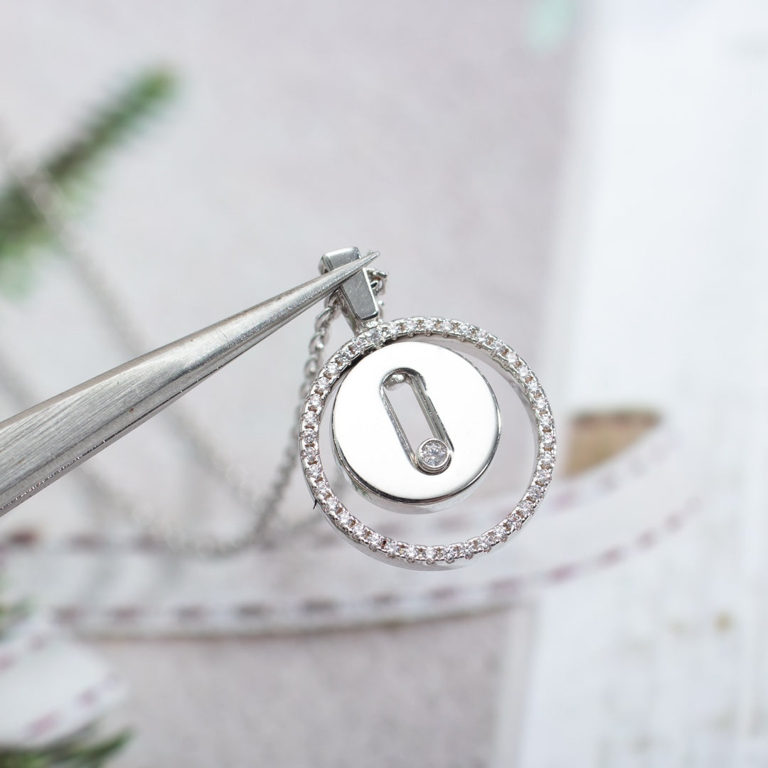 [Loco]LUCKY MOVE PM NECKLACE SILVER DIAMOND