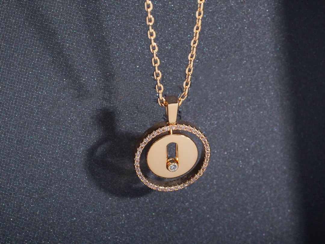 [Loco]LUCKY MOVE PM NECKLACE PINK GOLD DIAMOND