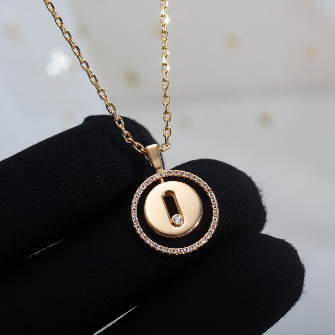 [Loco]LUCKY MOVE PM NECKLACE PINK GOLD DIAMOND