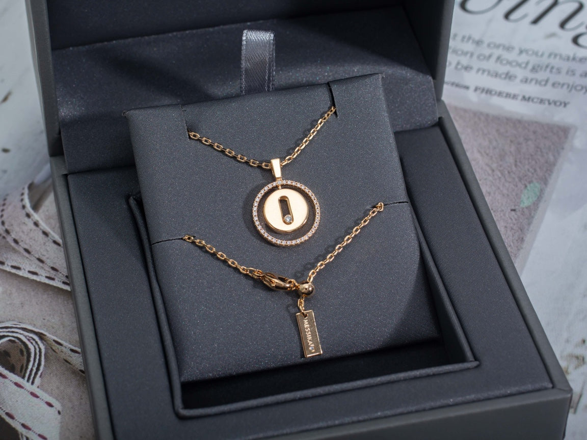 [Loco]LUCKY MOVE PM NECKLACE PINK GOLD DIAMOND