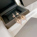 [Loco]LUCKY MOVE ARROW PINK GOLD DIAMOND EARRINGS