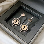 [Loco]LUCKY MOVE ARROW PINK GOLD DIAMOND EARRINGS