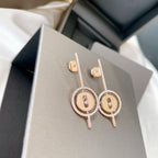 [Loco]LUCKY MOVE ARROW PINK GOLD DIAMOND EARRINGS