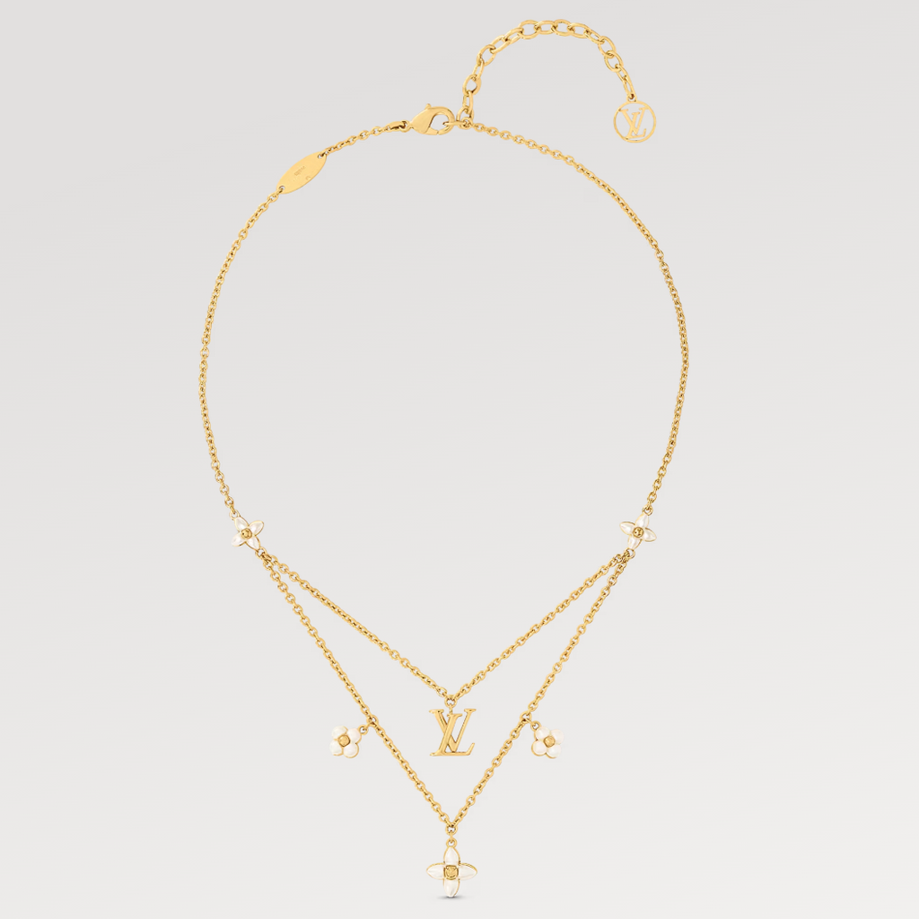 ¡®Loco¡¯FLOWERGRAM GOLD MOP DOUBLE ROW NECKLACE