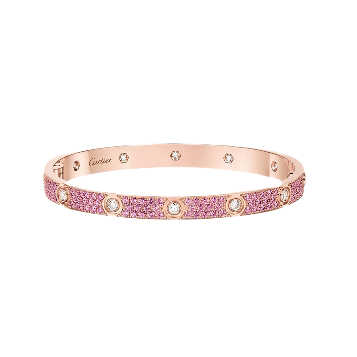 [Loco ] 2026 PAVE GEMSTONE LOVE BRACELET 6.1MM 10 DIAMONDS