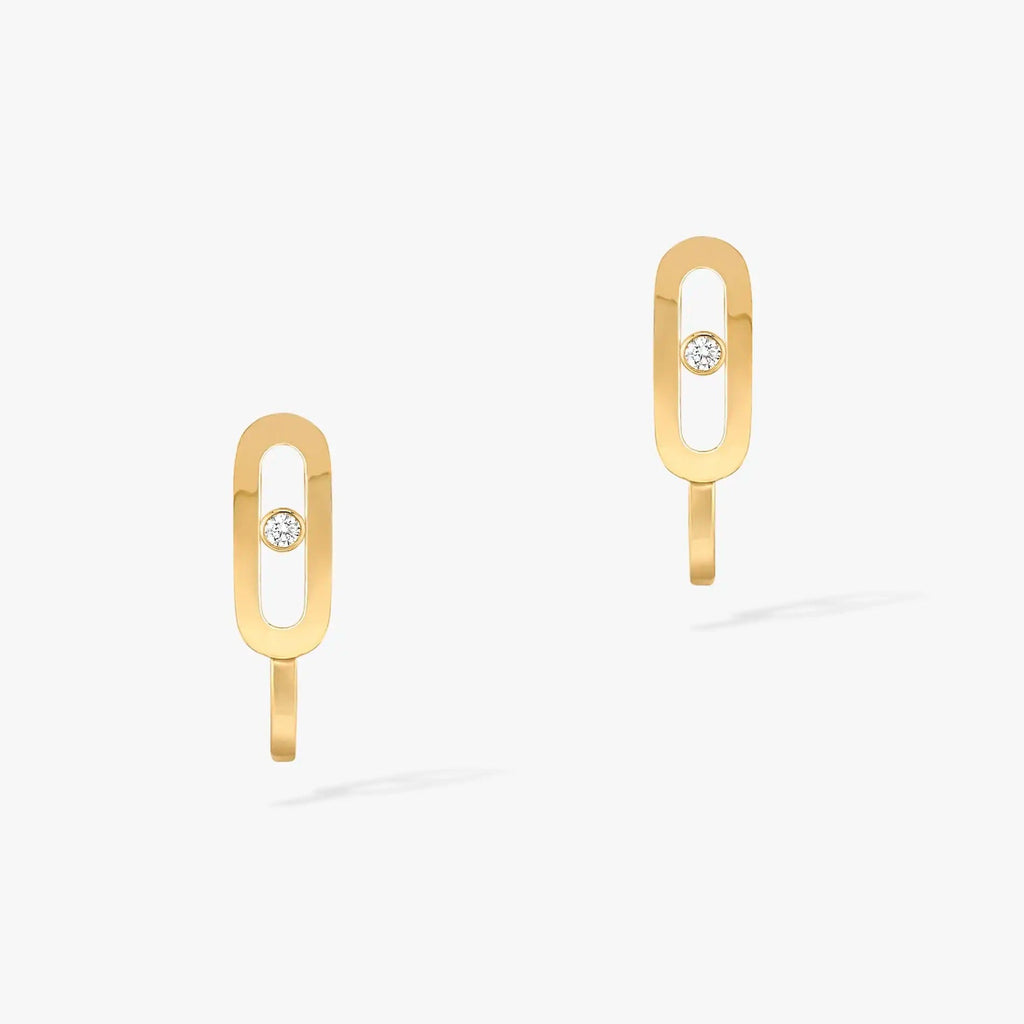 [Loco]CREOLES MOVE UNO MINI 1 DIAMOND EARRINGS