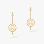 [Loco]LUCKY MOVE ARROW PINK GOLD DIAMOND EARRINGS
