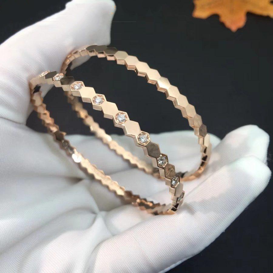 ¡®Loco¡¯BEE LOVE PINK GOLD DIAMOND BRACELET
