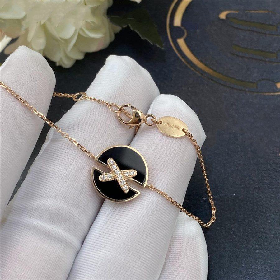 ¡®Loco¡¯JEUX DE BRACELET ONYX PINK GOLD DIAMOND