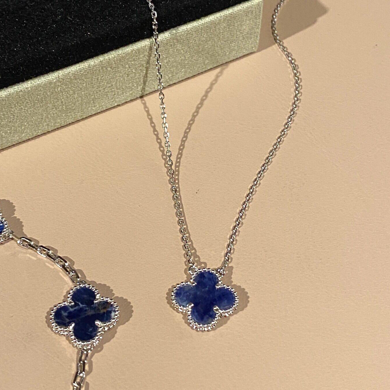 ¡®Loco¡¯CLOVER 15MM PIETERSITE NECKLACE SILVER