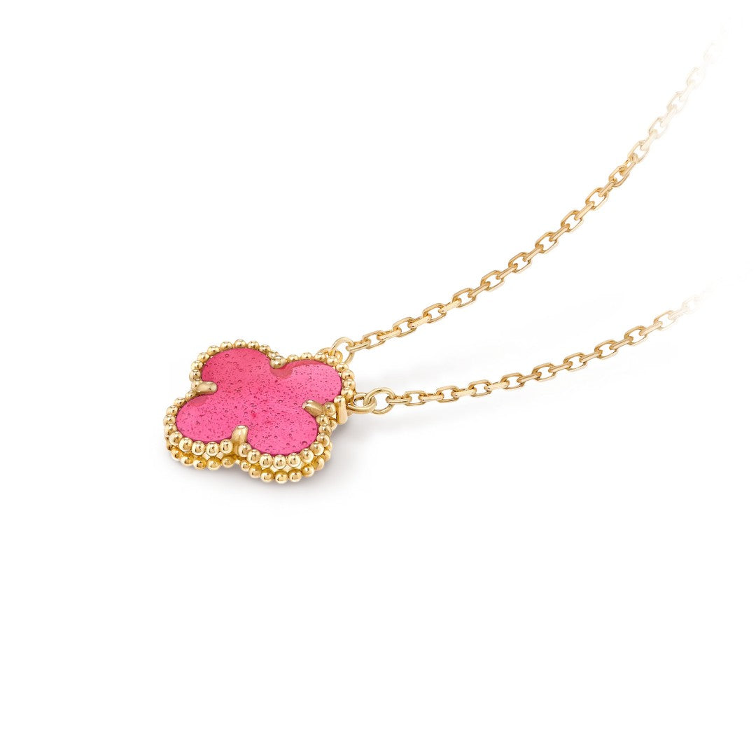 [Loco] NEW CLOVER 15MM PINK ENAMEL NECKLACE