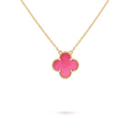 [Loco] NEW CLOVER 15MM PINK ENAMEL NECKLACE