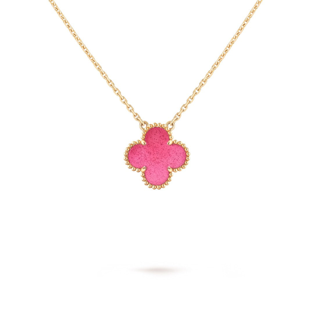 [Loco] NEW CLOVER 15MM PINK ENAMEL NECKLACE