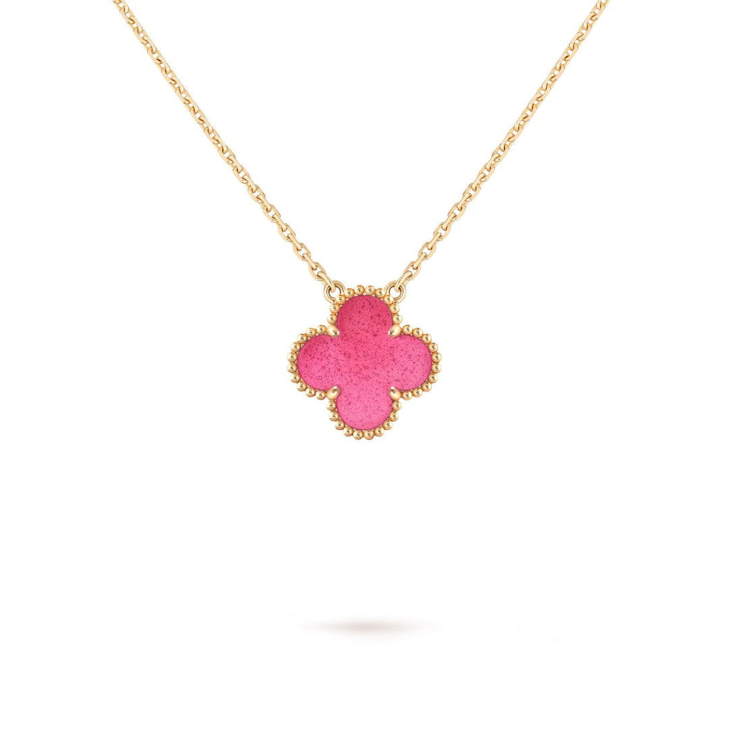 [Loco] NEW CLOVER 15MM PINK ENAMEL NECKLACE