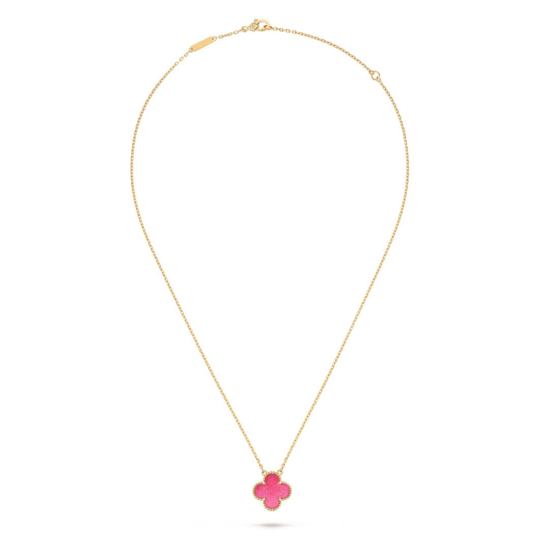[Loco] NEW CLOVER 15MM PINK ENAMEL NECKLACE