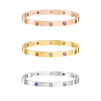 [Loco JURI]2026 RAINBOW LOVE BRACELET 6.1MM  10 DIAMONDS