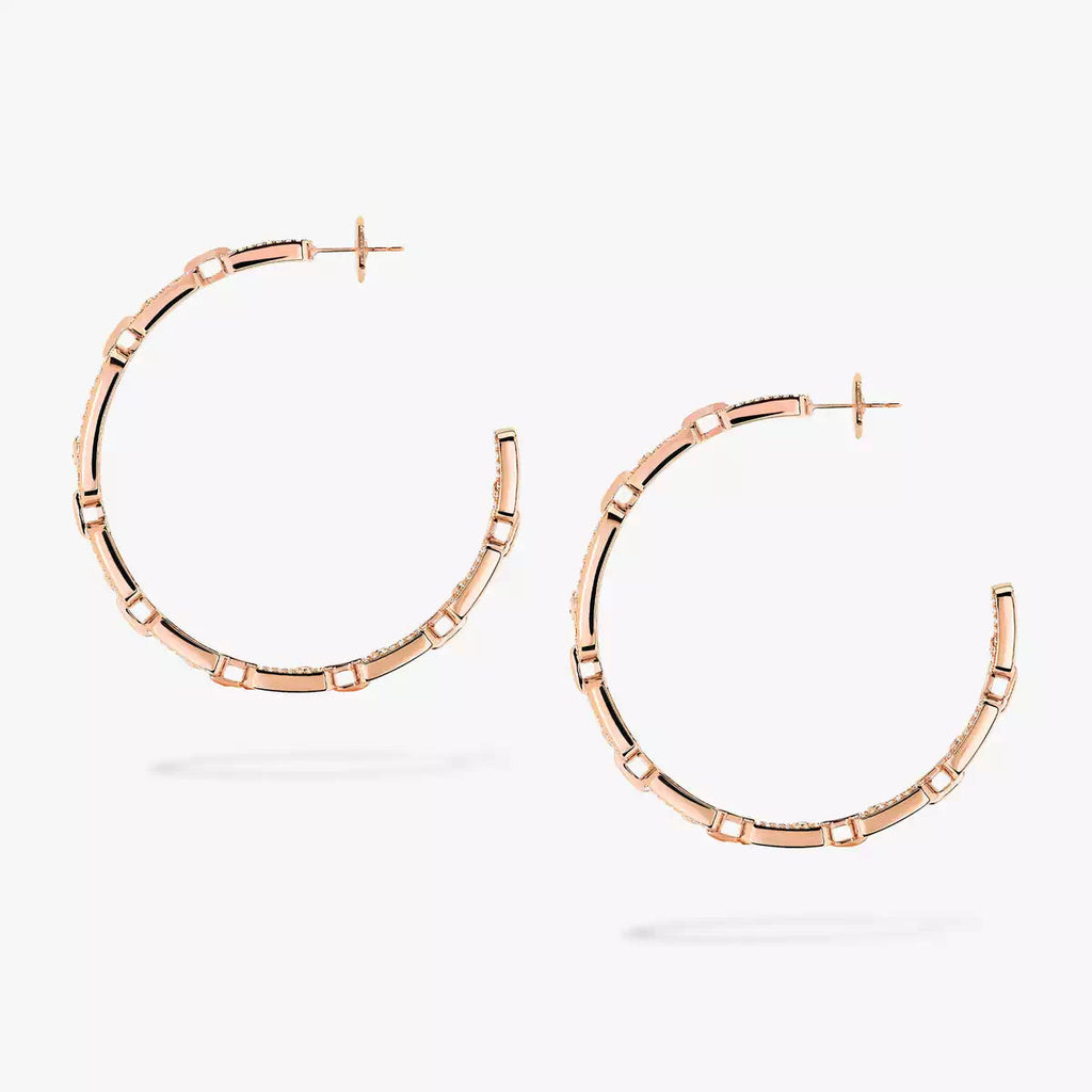 [[Loco]Move Link Diamond Hoop Earrings