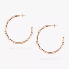 [[Loco]Move Link Diamond Hoop Earrings