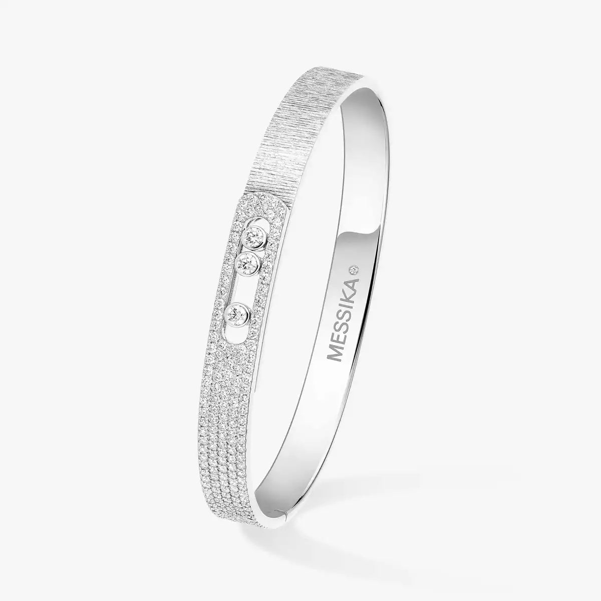 [Loco]Move Noa Ciselé half pavé bangle